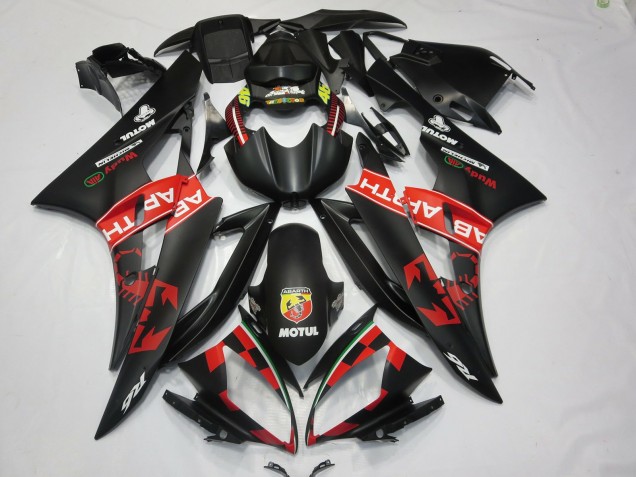 Abarth Negro Mate 06-07 Yamaha R6 Carenados Moto