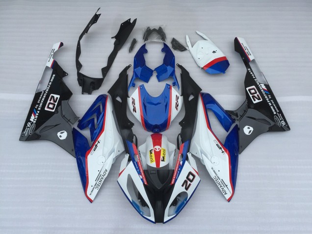 Alien Azul & Blanco 09-14 BMW S1000RR Carenados Moto