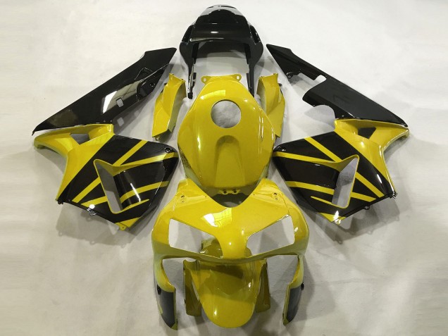Amarillo Mostaza & Negro Brillante 03-04 Honda CBR600RR Carenados Moto Amarillo Mostaza & Negro Brillante 03-04 Honda CBR600RR Carenados Moto