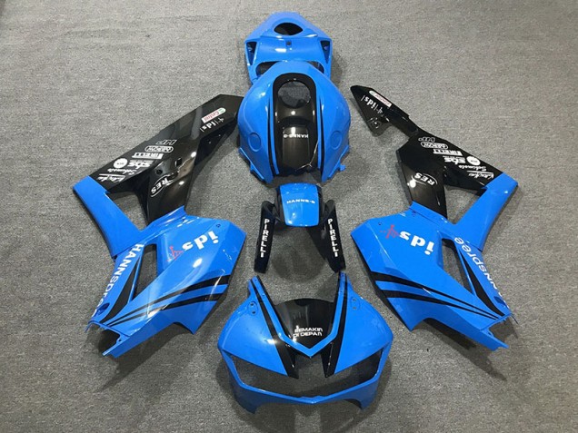 Azul Brillante & Logotipos 13-23 Honda CBR600RR Carenados Moto Azul Brillante & Logotipos 13-23 Honda CBR600RR Carenados Moto