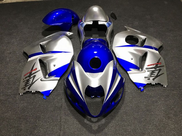 Azul Brillante & Plata 97-07 Suzuki GSXR 1300 Carenados Moto