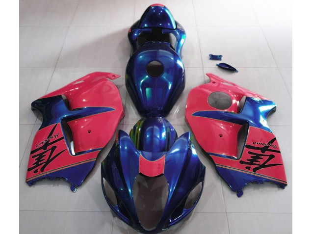 Azul Brillante & Rojo 97-07 Suzuki GSXR 1300 Carenados Moto