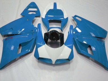 Compra Azul Claro Brillante & Blanco 93-05 Ducati 996 748 916 998 Carenados Moto