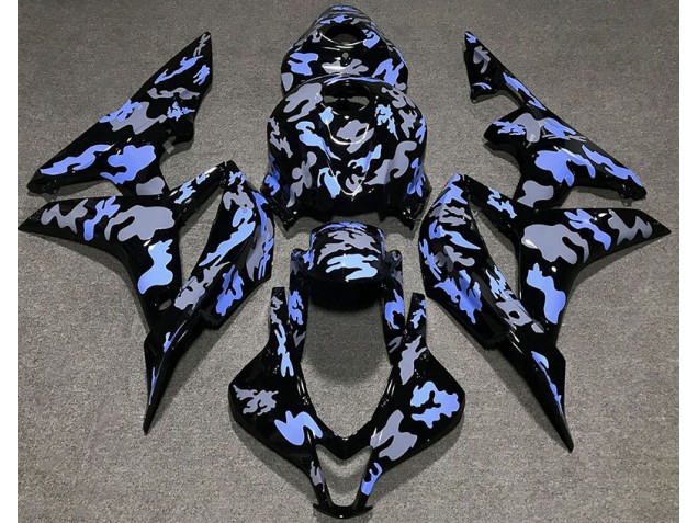 Azul & Gris Camuflaje 07-08 Honda CBR600RR Carenados Moto
