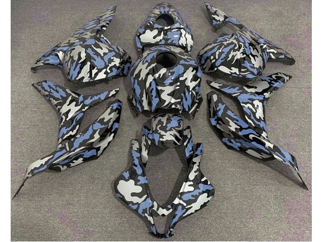 Azul & Plateado Camuflaje 09-12 Honda CBR600RR Carenados Moto