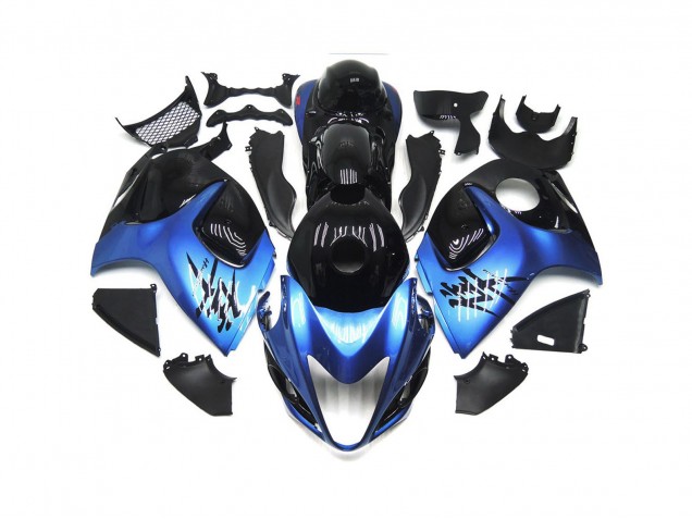 Azul Profundo Con Negro Personalizado 08-20 Suzuki GSXR 1300 Carenados Moto Azul Profundo Con Negro Personalizado 08-20 Suzuki GSXR 1300 Carenados Moto