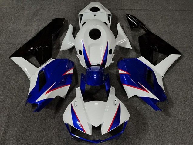 Blanco Brillante & Azul Intenso 13-23 Honda CBR600RR Carenados Moto