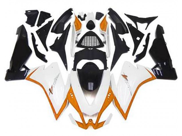 Blanco Brillante & Naranja 10-15 Aprilia RSV4 1000 Carenados Moto Blanco Brillante & Naranja 10-15 Aprilia RSV4 1000 Carenados Moto