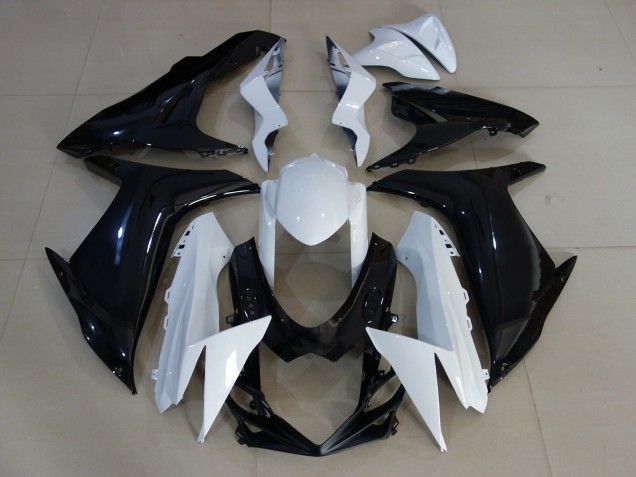 Blanco Brillante & Negro 11-24 Suzuki GSXR 600-750 Carenados Moto Blanco Brillante & Negro 11-24 Suzuki GSXR 600-750 Carenados Moto