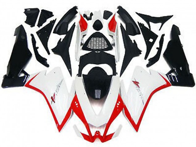 Blanco Brillante & Rojo 10-15 Aprilia RSV4 1000 Carenados Moto