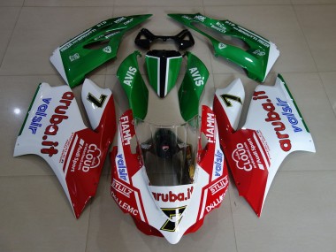 Compra Blanco Brillante / Rojo / Verde 11-14 Ducati 1199 Carenados Moto