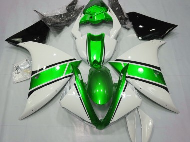 Compra Blanco Brillante & Verde Metalizado 09-11 Yamaha R1 Carenados Moto
