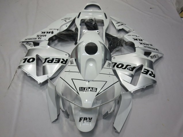 Blanco Plata Repsol 03-04 Honda CBR600RR Carenados Moto Blanco Plata Repsol 03-04 Honda CBR600RR Carenados Moto