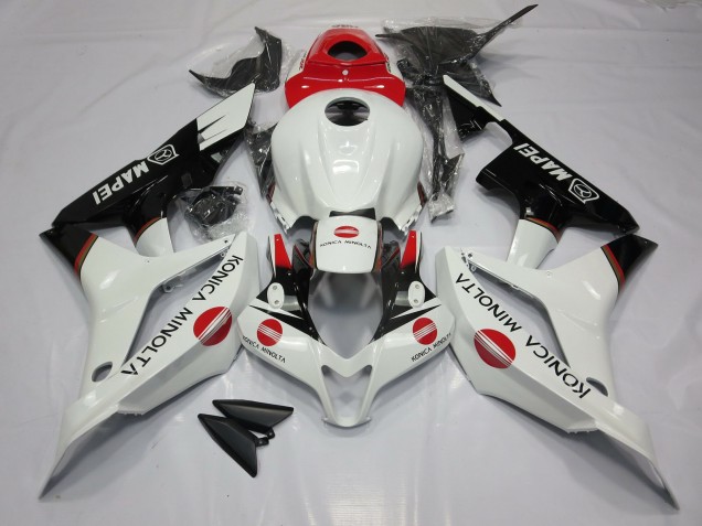 Blanco & Rojo Konica Minolta 07-08 Honda CBR600RR Carenados Moto Blanco & Rojo Konica Minolta 07-08 Honda CBR600RR Carenados Moto