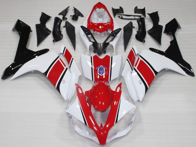Blanco & Rojo OEM Estilo Brillante 07-08 Yamaha R1 Carenados Moto Blanco & Rojo OEM Estilo Brillante 07-08 Yamaha R1 Carenados Moto