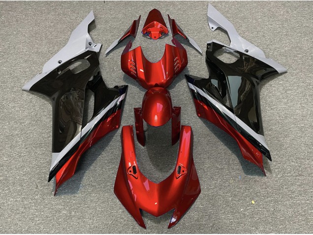 Cemento Negro & Rojo 17-21 Yamaha R6 Carenados Moto