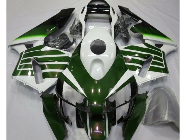 Desvanecimiento Blanco Brillante & Verde 03-04 Honda CBR600RR Carenados Moto