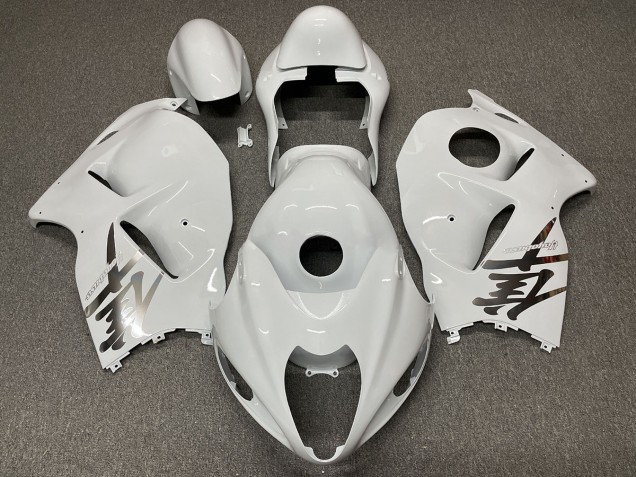 Diseño Blanco Brillante 97-07 Suzuki GSXR 1300 Carenados Moto