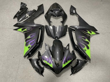 Compra Estilo Fibra De Carbono Con Llamas 07-08 Yamaha R1 Carenados Moto