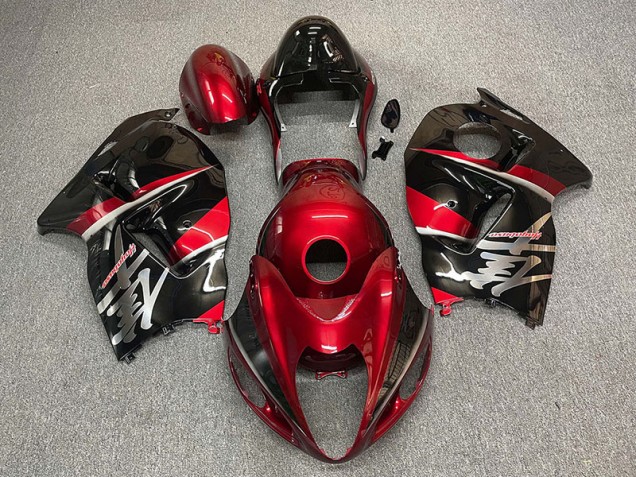 Estilo Granate & Negro 97-07 Suzuki GSXR 1300 Carenados Moto