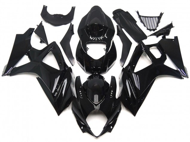 Estilo Negro Brillante & Elegante 07-08 Suzuki GSXR 1000 Carenados Moto