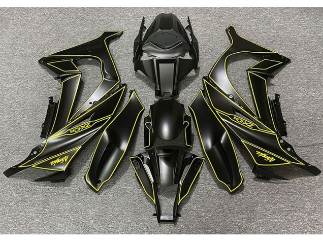 Forro Negro Mate & Amarillo 11-15 Kawasaki ZX10R Carenados Moto Forro Negro Mate & Amarillo 11-15 Kawasaki ZX10R Carenados Moto