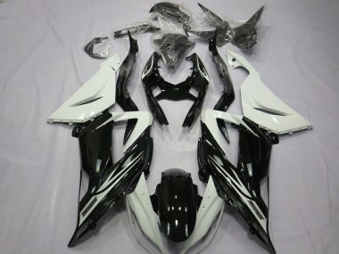 Compra Liso Brillo Negro Blanco 13-18 Kawasaki ZX6R Carenados Moto