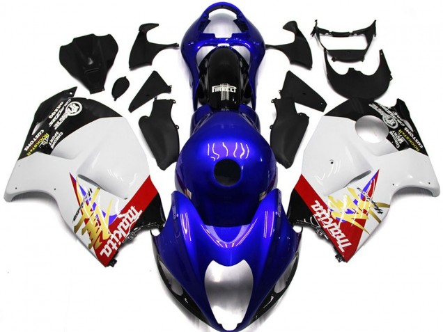Logotipo Personalizado Azul & Blanco 97-07 Suzuki GSXR 1300 Carenados Moto