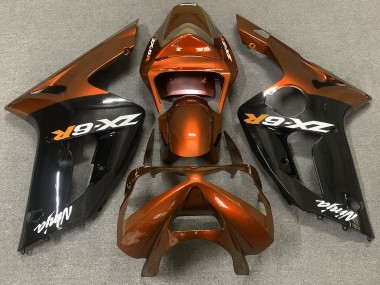Compra Naranja Brillante & Negro 03-04 Kawasaki ZX6R Carenados Moto
