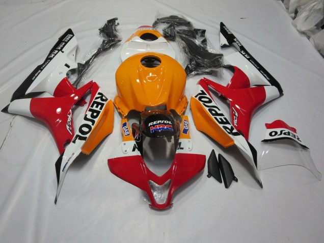 Naranja Claro & Blanco Repsol 07-08 Honda CBR600RR Carenados Moto