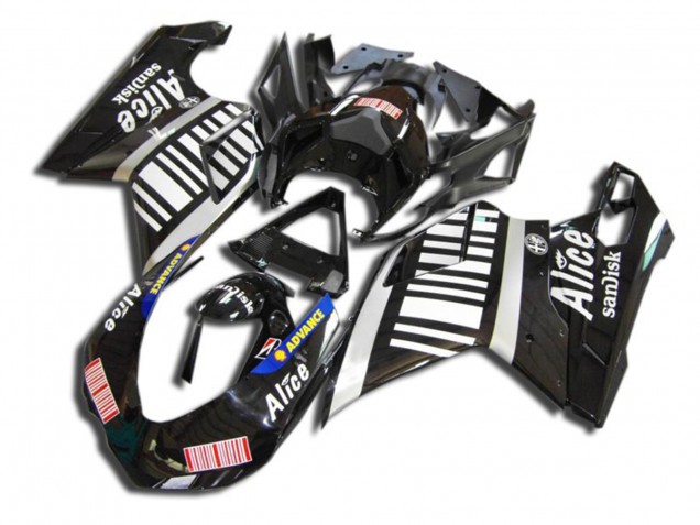Negro Alice 07-14 Ducati 848 1098 1198 Carenados Moto Negro Alice 07-14 Ducati 848 1098 1198 Carenados Moto