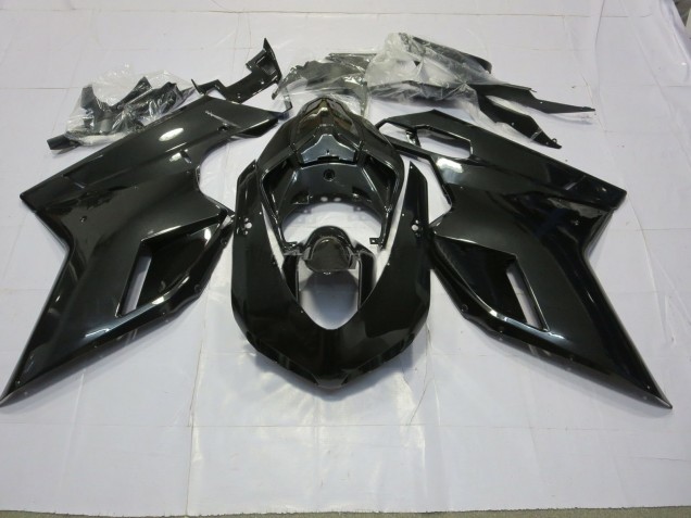 Negro Brillante 07-14 Ducati 848 1098 1198 Carenados Moto Negro Brillante 07-14 Ducati 848 1098 1198 Carenados Moto