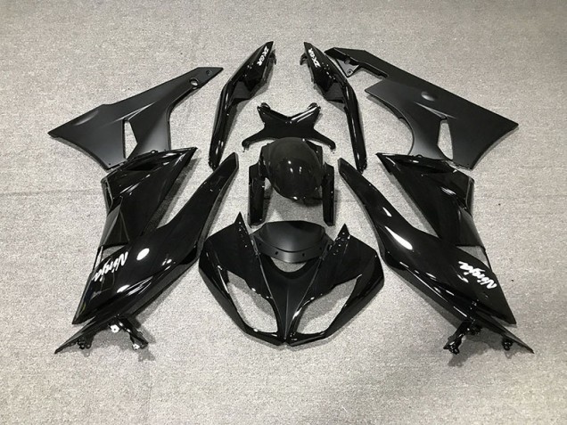 Negro Brillante 09-12 Kawasaki ZX6R Carenados Moto Negro Brillante 09-12 Kawasaki ZX6R Carenados Moto