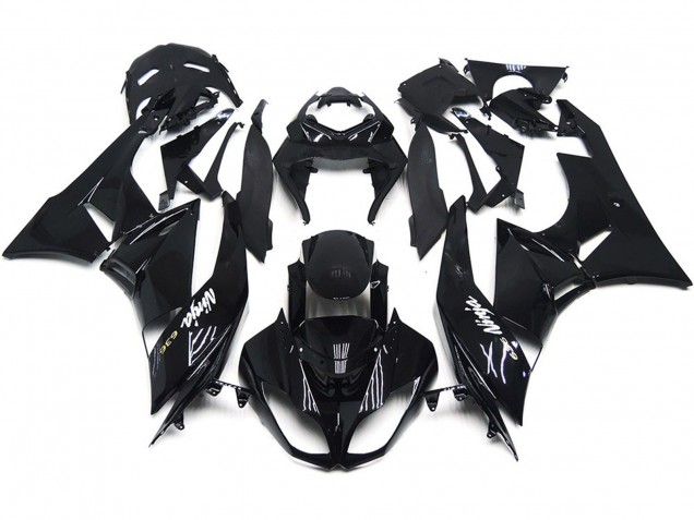 Negro Brillante 09-12 Kawasaki ZX6R Carenados Moto
