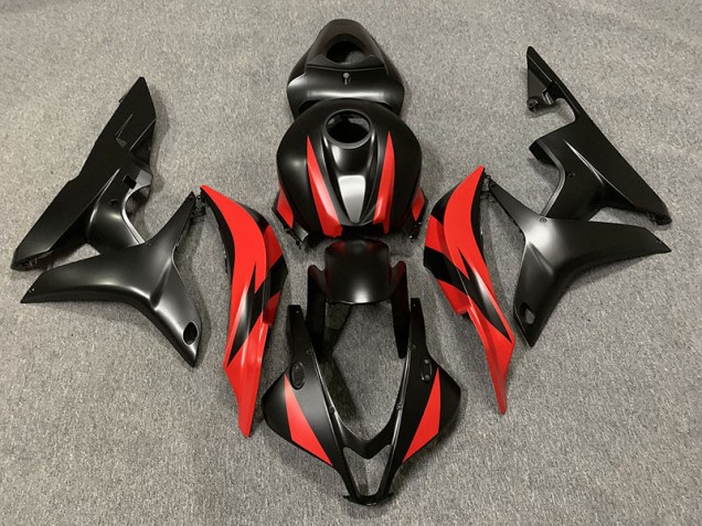 Negro Mate & Rojo 07-08 Honda CBR600RR Carenados Moto