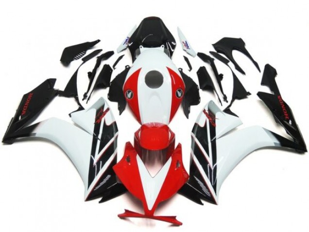 Negro & Rojo / Blanco Brillo 12-16 Honda CBR1000RR Carenados Moto
