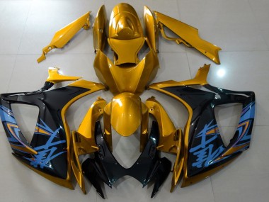 Compra Oro Brillante & Negro 06-07 Suzuki GSXR 600-750 Carenados Moto
