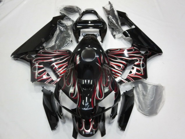 Plata & Rojo Llama 05-06 Honda CBR600RR Carenados Moto Plata & Rojo Llama 05-06 Honda CBR600RR Carenados Moto