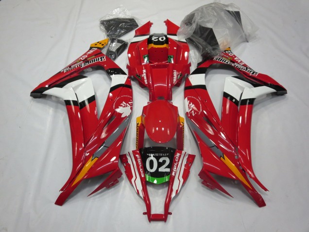 Rojo 02 11-15 Kawasaki ZX10R Carenados Moto