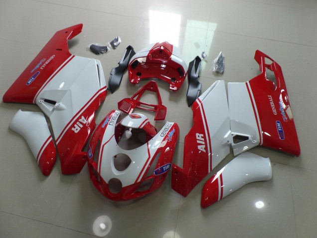 Rojo & Blanco 03-04 Ducati 749 999 Carenados Moto
