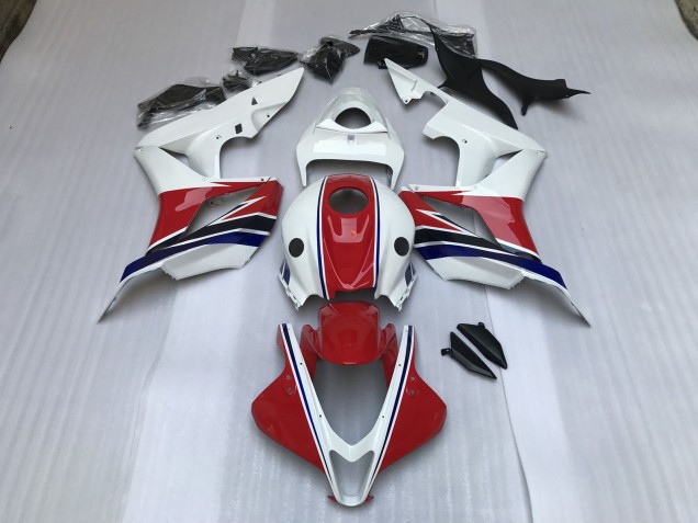 Rojo Brillante & Blanco 07-08 Honda CBR600RR Carenados Moto