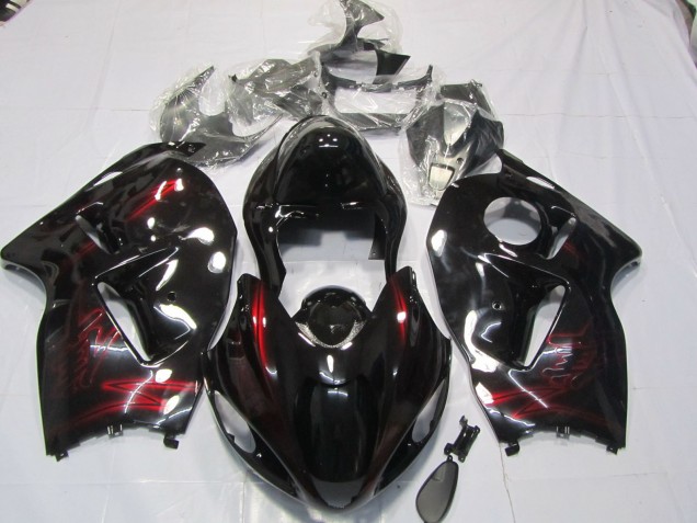 Rojo Brillo Profundo 97-07 Suzuki GSXR 1300 Carenados Moto
