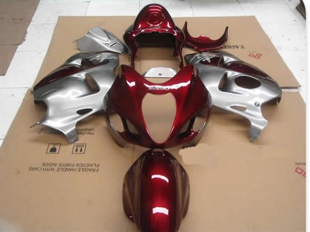 Rojo D Plata 97-07 Suzuki GSXR 1300 Carenados Moto