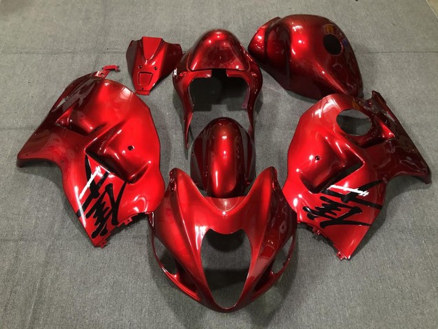 Rojo Fuego Brillo 97-07 Suzuki GSXR 1300 Carenados Moto