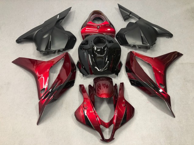 Rojo Intenso Con Negro 09-12 Honda CBR600RR Carenados Moto