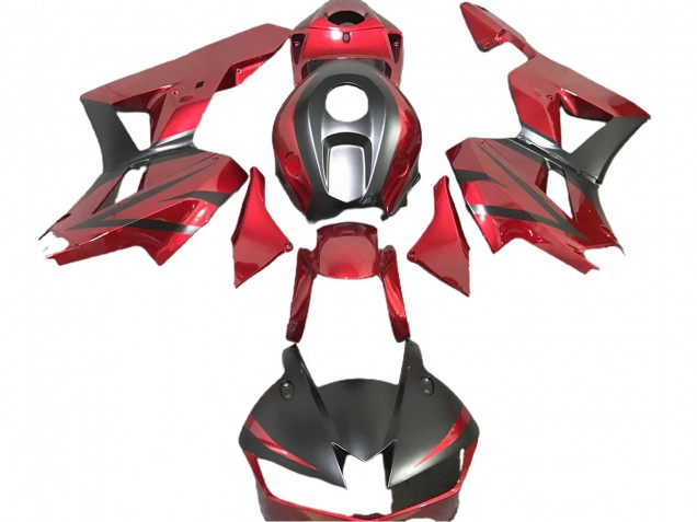 Rojo Intenso & Negro Mate 13-23 Honda CBR600RR Carenados Moto Rojo Intenso & Negro Mate 13-23 Honda CBR600RR Carenados Moto