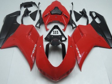 Compra Rojo Negro Mate 07-14 Ducati 848 1098 1198 Carenados Moto