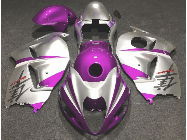 Rosa Brillante & Plata 97-07 Suzuki GSXR 1300 Carenados Moto