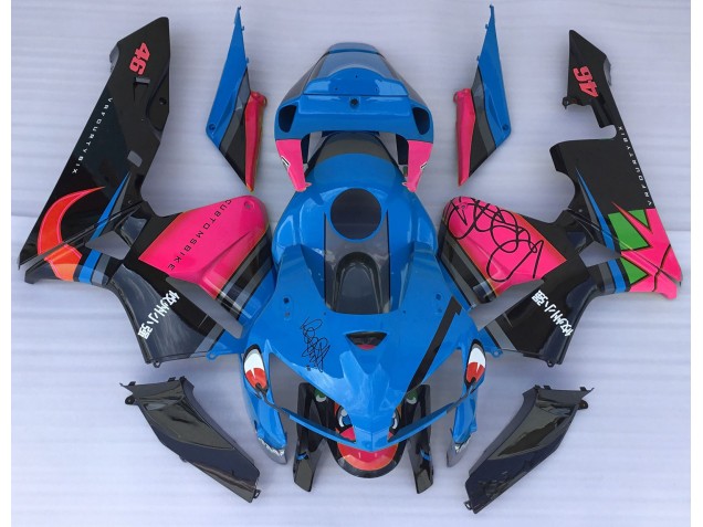 Tiburón Azul & Rosa 05-06 Honda CBR600RR Carenados Moto
