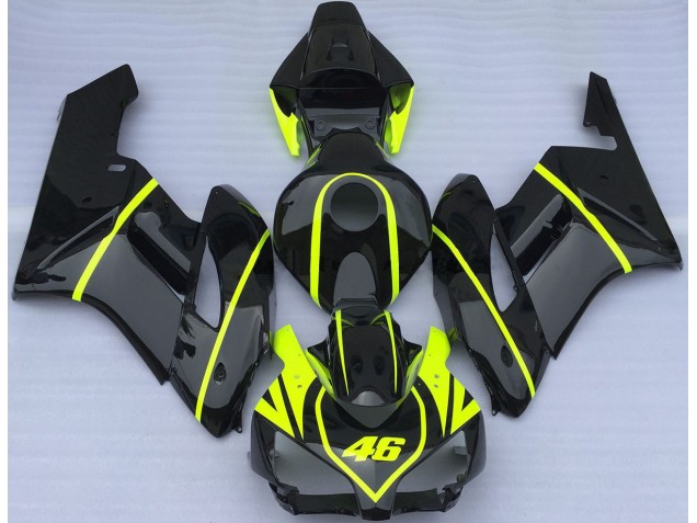 Todo Negro & Alta Visibilidad 46 04-05 Honda CBR1000RR Carenados Moto